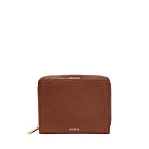 fossil women’s logan leather rfid-blocking mini multifunction bifold wallet