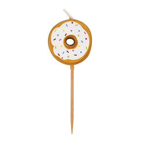 Donut Party Pick Candles - 3" | 6 Pcs