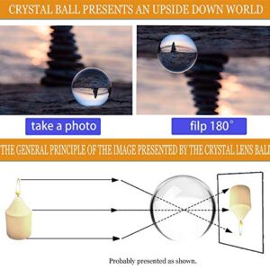 MerryNine K9 Crystal Ball, Photograph Crystal Ball with Stand and Pouch, K9 Crystal Sunshine Catchers Ball with Microfiber Pouch, Decorative and Photography Accessory (80mm/3.15" Set, K9 Clear)