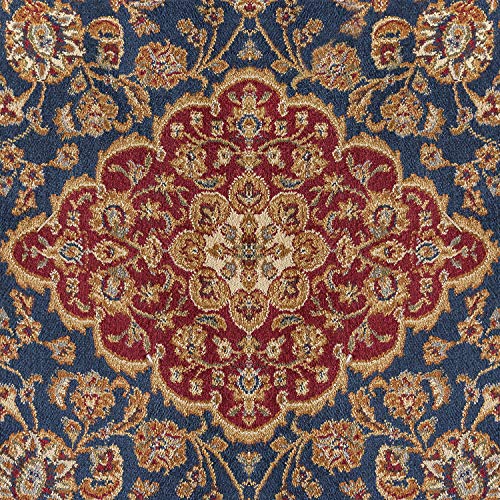 Kirsten Traditional Oriental Navy Scatter Mat Rug, 2' x 3'