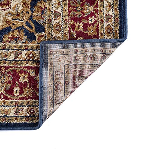 Kirsten Traditional Oriental Navy Scatter Mat Rug, 2' x 3'