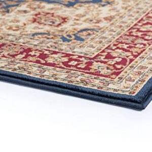 Kirsten Traditional Oriental Navy Scatter Mat Rug, 2' x 3'