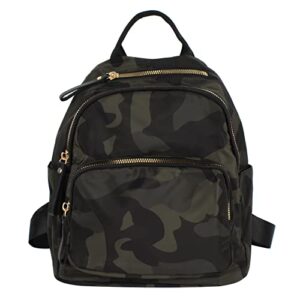 clara camouflage women mini backpack nylon leisure daypack printed shoulder bag handbag purse(camouflage)