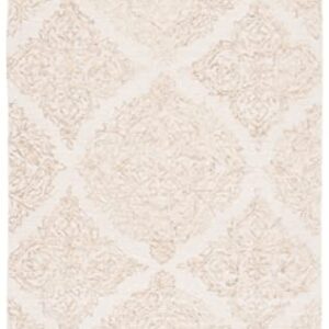 SAFAVIEH Abstract Collection 8' x 10' Ivory/Beige ABT346B Handmade Premium Wool Area Rug