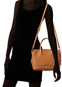 Calvin Klein Sophia Micro Pebble Leather Satchel, Caramel