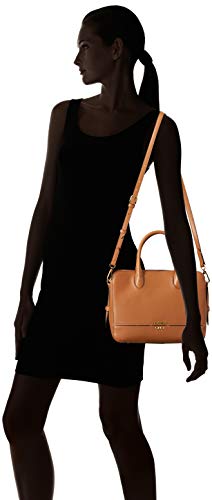 Calvin Klein Sophia Micro Pebble Leather Satchel, Caramel