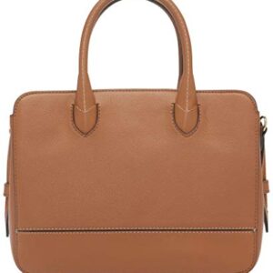 Calvin Klein Sophia Micro Pebble Leather Satchel, Caramel