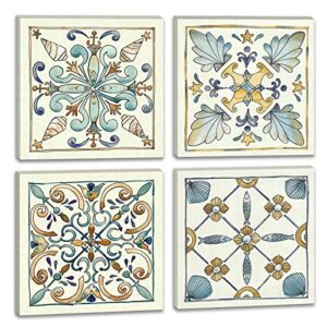 jlxart canvas prints 4pcs vintage picture paintings bathroom wall art abstract pattern wall decor for bedroom kitchen office home artwork decoration ready to hang 12″x 12″
