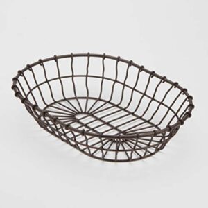 american metalcraft wbb11 oval wire basket, bronze, 11-inches