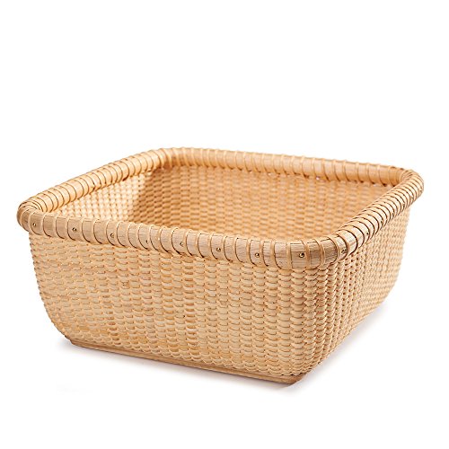 Teng Tian Nantucket Baskets Napkin Baskets Woven Basket Rattan Basket Storage Basket Sewing Baskets longaberger Wicker Nested Party Baskets Sewing Storage Hand-woven rattan square tray