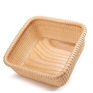 Teng Tian Nantucket Baskets Napkin Baskets Woven Basket Rattan Basket Storage Basket Sewing Baskets longaberger Wicker Nested Party Baskets Sewing Storage Hand-woven rattan square tray