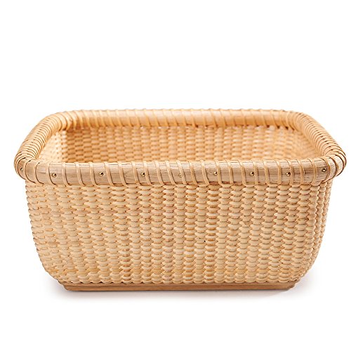 Teng Tian Nantucket Baskets Napkin Baskets Woven Basket Rattan Basket Storage Basket Sewing Baskets longaberger Wicker Nested Party Baskets Sewing Storage Hand-woven rattan square tray