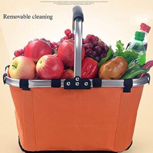 ZLZL Insulated Folding Shopping Basket Insulation Basket Picnic Basket Portable Basket Environmental Picnic Basket Fast Food Basketce Box Healthy Hamper,Purple