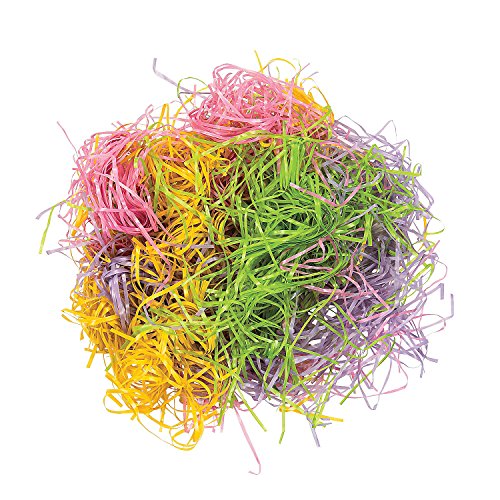 Fun Express Multicolor Easter Grass, 12 Bags, 1 Oz Each, Easter Basket Filler