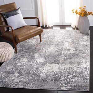 safavieh aston collection 5’3″ x 7’7″ light grey/grey asn715f modern abstract non-shedding living room bedroom dining home office area rug