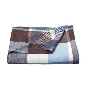 Lavish Home Allure Plaid Soft Blanket-Oversized, Luxuriously Fluffy, Vintage-Look and Cashmere-Like Woven Acrylic-Breathable and Stylish Throws