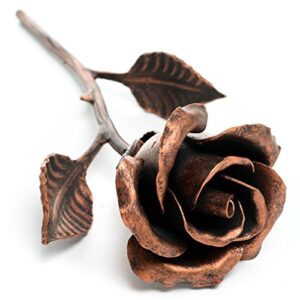 handcrafted metal rose (copper stained) – romantic anniversary flower
