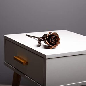 Handcrafted Metal Rose (Copper Stained) - Romantic Anniversary Flower