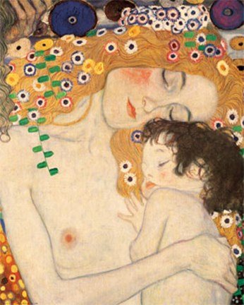 Mother and Child, (Detail from The Three Ages of Woman) c.1905 Art Poster Print by Gustav Klimt, (Overall Size: 11x14) (Image Size: 8x10)