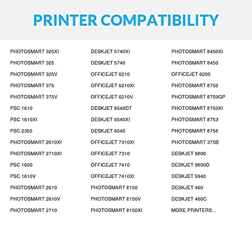 SPEEDYINKS Remanufactured Compatible Replacements for HP 97 Ink Cartridges HY (4 Pack - Tricolor) for use in OfficeJet, DesignJet, Photo Smart and DeskJet