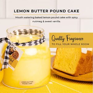 A Cheerful Giver — Lemon Butter Pound Cake - 34oz Papa Scented Candle Jar with Lid - Keepers of the Light - 155 Hours of Burn Time, Gift for Women, Yellow