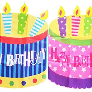 Chair Cover 2 Happy Birthday Birthday Cake with Candles Design (Boy and Girl)