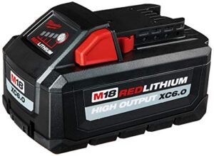 milwaukee 48-11-1865 m18 redlithium high output xc 6 ah lithium-ion battery