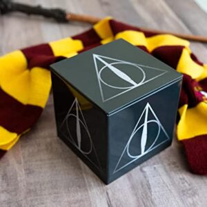 Ukonic Harry Potter Deathly Hallows Tin Storage Box Cube Organizer with Lid | 4 Inches