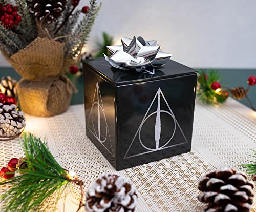 Ukonic Harry Potter Deathly Hallows Tin Storage Box Cube Organizer with Lid | 4 Inches