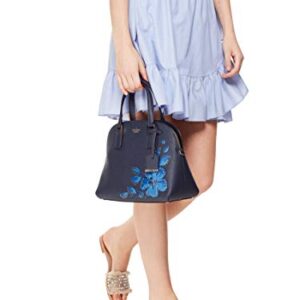 Kate Spade New York Cameron Street Hibiscus Lottie Leather Satchel Bag, Blazer Blue