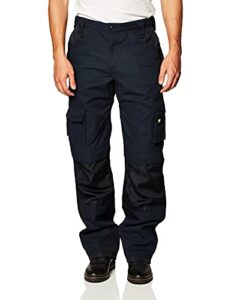 caterpillar men’s trademark work pants built from tough canvas fabric with cargo space, classic fit, navy, 30w x 30l