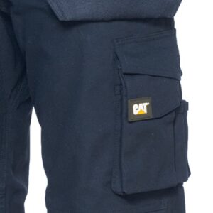 Caterpillar Men's Trademark Work Pants Built from Tough Canvas Fabric with Cargo Space, Classic Fit, Navy, 30W x 30L