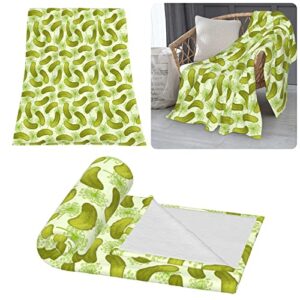 Throw Blanket New Dill Pickles Ultra- Soft Micro Fleece Blanket Throw 50"" x40 Cozy Luxury Bed Blanket for Bed Sofa Couch Living Room Fall Spring Winter Use Throw Blanket for Men Womens BONLOR