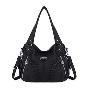 purses and handbags women fashion tote bag shoulder bags top handle satchel purses washed synthetic leather handbag
