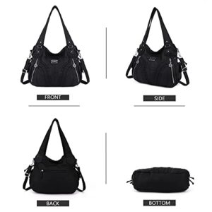 Purses and Handbags Women Fashion Tote Bag Shoulder Bags Top Handle Satchel Purses Washed Synthetic Leather Handbag