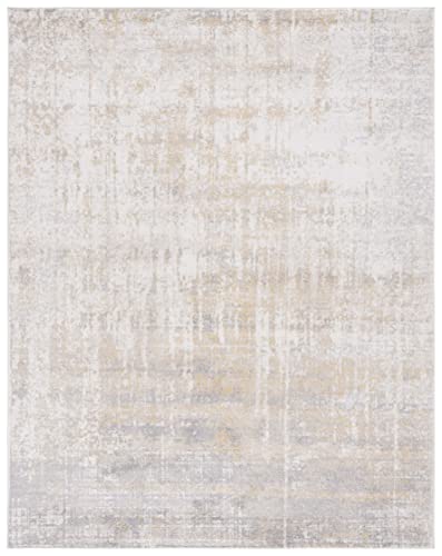 SAFAVIEH Adirondack Collection 8' x 10' Cream / Gold ADR207A Modern Abstract Non-Shedding Living Room Bedroom Dining Home Office Area Rug