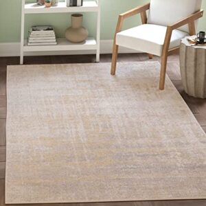 SAFAVIEH Adirondack Collection 8' x 10' Cream / Gold ADR207A Modern Abstract Non-Shedding Living Room Bedroom Dining Home Office Area Rug