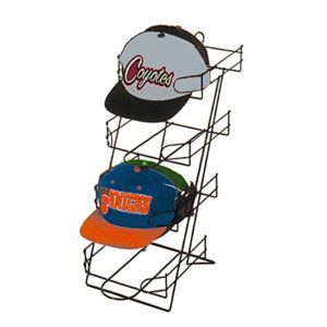 only hangers black wire countertop hat display holds 36-48 caps – 4 tiers