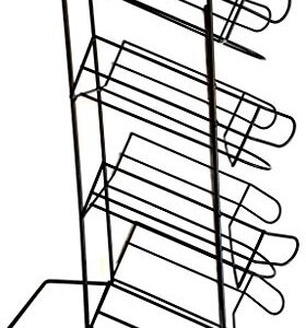 Only Hangers Black Wire Countertop Hat Display Holds 36-48 Caps - 4 Tiers