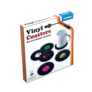 Spinning Hat Retro Vinyl Coasters