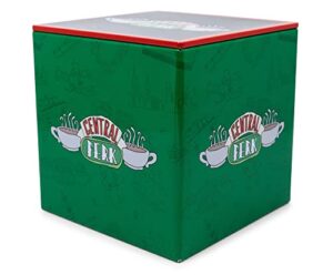 friends central perk 4-inch tin storage box cube organizer with lid | basket container, cubby cube closet organizer, home decor playroom accessories | nostalgic gifts and collectibles