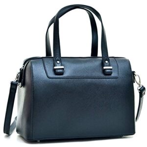 faux leather handbags barrel top handle satchel bag shoulder bag for women