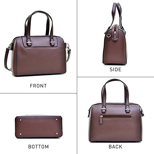 Faux Leather Handbags Barrel Top Handle Satchel Bag Shoulder Bag for Women