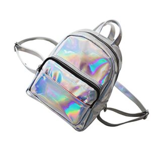 amosfun chic holographic backpack cute hologram shoulder bag satchel christmas birthday valentine’s day gift for women