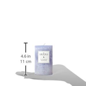 Aroma Naturals Essential Oil Tranquility Pillar Candle, 2.5" x 4", Lavender, 11 Ounce