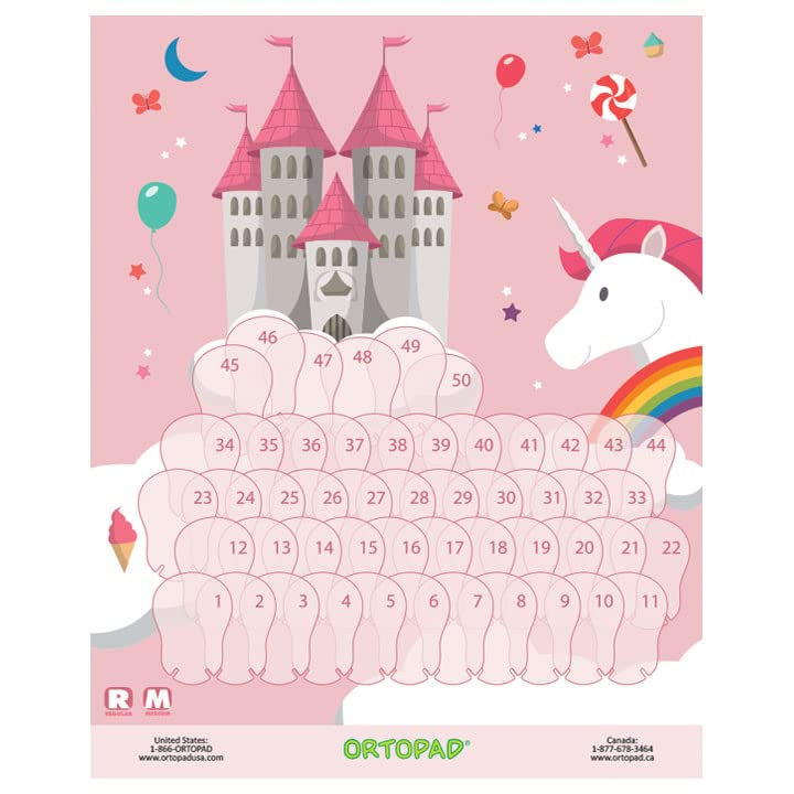 Ortopad® Girls Reward Poster Pack, includes 3 posters, Hearts / Castle / Butterfly