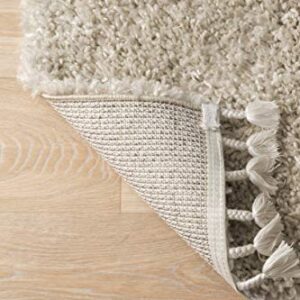 nuLOOM Neva Modern Tasseled Shag Area Rug, 5' 3" x 7' 7", Beige