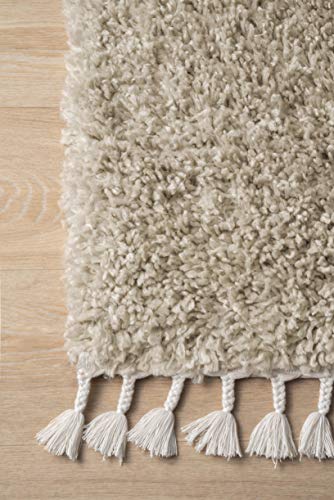 nuLOOM Neva Modern Tasseled Shag Area Rug, 5' 3" x 7' 7", Beige