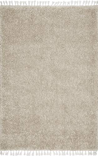 nuLOOM Neva Modern Tasseled Shag Area Rug, 5' 3" x 7' 7", Beige