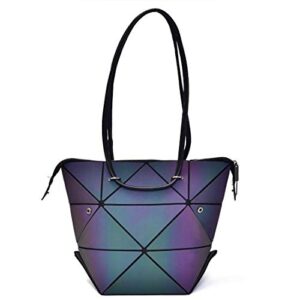 Geometric Purse for Women Magical Changeable Square Purse Large Holographic Luminous Purse Crossbody Halloween Bag Gifts for Kids Unique